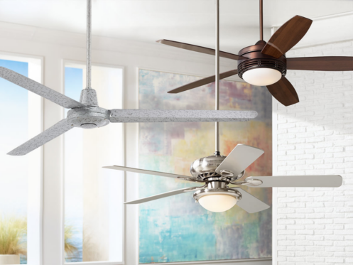 Ceiling fans installed in a modern Fort Myers home to improve airflow and energy efficiency